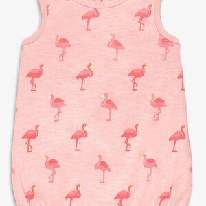 Primary baby tank bubble shortie in flamingo friends (3-6mo)